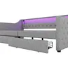 Schlafsofa 90x200 Beige Grau – LED-Umgebungslicht, Produktbild-Vorschau 26
