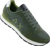 A single green sneaker is shown against a white background.