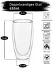 4x Latte Macchiato Gläser doppelwandig 450ml Cappuccino Produktbild-Vorschau 2