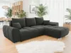 Rozkládací rohová sedačka KIKER - tmavá šedá 2 Náhled obrázku produktu 2