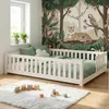Kinderbett Bodenbett mit Rausfallschutz & Lattenrost Produktbild-Vorschau 1