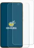 A product shot of two screen protectors for a smartphone, placed on a dark blue background. Produktbild-Vorschau