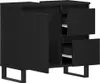 vidaXL Waschbeckenschrank mit Tür Schwarz Eichen-Optik 65 x Produktbild-Vorschau 5