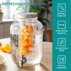 Navaris Getränkespender 8 Liter aus Glas - mit Zapfhahn und Produktbild-Vorschau 3