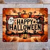 Happy Halloween Metallschild XL in 21x28 cm mit Geistern Produktbild-Vorschau 2
