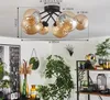 Isorella Deckenlampe aus Metall/Riffelglas in Produktbild-Vorschau 4