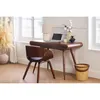 Miliboo - Design-Stuhl Schwarz und dunkles Holz Nussbaum Produktbild-Vorschau 2