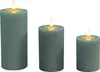 Candele LED Relaxdays, set da 3, 3 misure, fiamma Anteprima dell’immagine prodotto 1