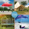 A collage of four images showing different uses of weighted bases for outdoor equipment. Produktbild-Vorschau