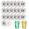 20er-Set LED-Glasuntersetzer, 7 Farben, selbstklebend, 6 Produktbild-Vorschau 1
