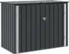 vidaXL Coffre de jardin noir 151,5 x 82 x 110,5 cm Acier Voir les images du produit 1