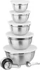 relaxdays 10024713_0 relaxdays Schüssel-Set   silber Anteprima dell’immagine prodotto 1