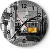 Wanduhr - Rund - Glasuhr - Straßenbahn Portugal Lissabon - Produktbild-Vorschau 1