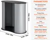 A product image showing a portable tradeshow podium with dimensions and specifications listed. Produktbild-Vorschau