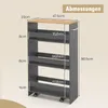 COSTWAY 4-stufiger Rollbarer Aufbewahrungstrolley, 20 cm Produktbild-Vorschau 7