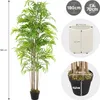 Bamboo Kunstpflanze 180 cm mit echtem Holzstamm Design Produktbild-Vorschau 7
