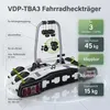 Portapacchi posteriore VDP-TBA3 Portabici bloccabile per 3 Anteprima dell’immagine prodotto 2