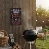 Spruchtafel Grillen H32cm Metallschild Grillregeln Garten Produktbild-Vorschau 4