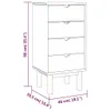 Comodino a cassetti vidaXL OTTA 45x39x90 cm in legno Anteprima dell’immagine prodotto 8