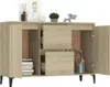vidaXL Sideboard Sonoma-Eiche 102x35x70 cm Holzwerkstoff Produktbild-Vorschau 3