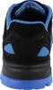 The back view of a black and blue safety shoe. Produktbild-Vorschau