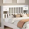 vidaXL Kopfteil mit Stauraum Weiß 150 cm Massivholz Kiefer Produktbild-Vorschau 2