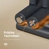Close-up of two dark gray cylindrical objects, possibly batteries or heating elements, with orange glow effects emanating from them. Text overlays are present on the left side. Anteprima dell’immagine prodotto