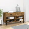 vidaXL Scarpiera in rovere fumé 102x35x55 cm materiale a Anteprima dell’immagine prodotto 2