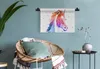 MuchoWow® Wandteppich Wandbehang Pferd - Rosa - Lila - Produktbild-Vorschau 5
