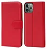 A red flip case for a smartphone is shown, with the phone inside on the right side. Podgląd zdjęcia produktu