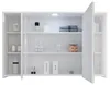 Bad Spiegelschrank Three weiß mit Steckdose und Beleuchtung Produktbild-Vorschau 4