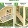 PawHut Hühnerstall Hühnerhaus aus Holz 204x85x93 cm mit Produktbild-Vorschau 7