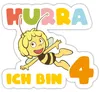 Spreadshirt Biene Maja Hurra Ich bin 4 Vierter Geburtstag Produktbild-Vorschau 1