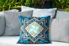 MuchoWow® Outdoor Kissen - Formen - Blau - Muster - 50x50 Produktbild-Vorschau 4