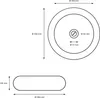Technical drawings and dimensions of a sink. Náhled obrázku produktu