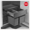 Hailo Poubelle 3644901 Tandem 18+12 L pour armoires à Voir les images du produit 2