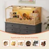 WISFOR Hamsterkäfig mit LED Leuchte, Kleintierhaus aus Produktbild-Vorschau 10