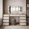 Schminktisch AURORA DOUBLE KASCHMIR mit Schubladen, goldene Produktbild-Vorschau 4