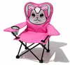 Kinder Anglersessel Pink mit Getränkehalter und Tasche Motiv Hase Produktbild-Vorschau