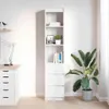 vidaXL Highboard blanc 37,5x35x180 cm Bois composite Voir les images du produit 3