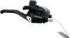 A black bicycle gear shifter and brake lever assembly with a cable attached, isolated on a white background. Anteprima dell’immagine prodotto