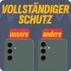 Comparison of phone cases, highlighting differences between 'ours' and 'others'. Produktbild-Vorschau