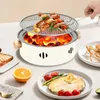 Přenosný 28cm gril na dřevěné uhlí, bezdýmný stolní gril s Náhled obrázku produktu 2