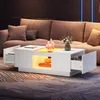 Sweiko Table basse blanche 100x50x35,5 cm - avec revêtement Voir les images du produit 13