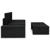 vidaXL 3-tlg. Garten-Lounge-Set Poly Rattan Schwarz Produktbild-Vorschau 2