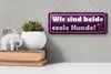 Blechschild Spruch 27x10cm wie sind beide coole Hunde Produktbild-Vorschau 4