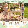 COSTWAY Cucina da esterno per bambini, cucina in legno con Anteprima dell’immagine prodotto 8