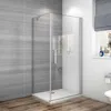 90x80x195cm 6mm NanoGlas Nischentür Drehtür Seitenwand Produktbild-Vorschau 1