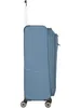 A side view of a blue rolling suitcase against a white background. Anteprima dell’immagine prodotto