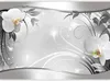 Vlies Fototapete - Silver Abstract 350x245 cm Blumen Produktbild-Vorschau 5